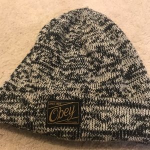 Black&Grey Obey Beanie